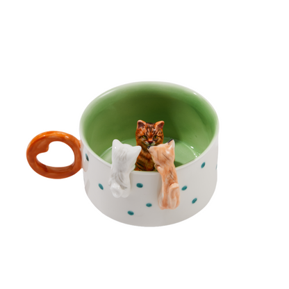 PetsonaMade Personalised Heart-Handle Pet Portrait Mug (350 ml)