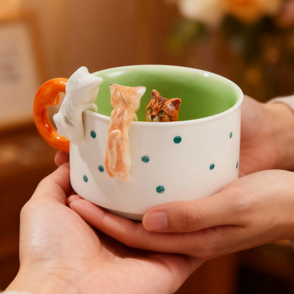 PetsonaMade Personalised Heart-Handle Pet Portrait Mug (350 ml)