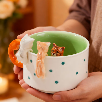 PetsonaMade Personalised Heart-Handle Pet Portrait Mug (350 ml)