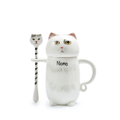 PetsonaMade Personalised Pet Portrait Coffee Cup Set (250 ml)