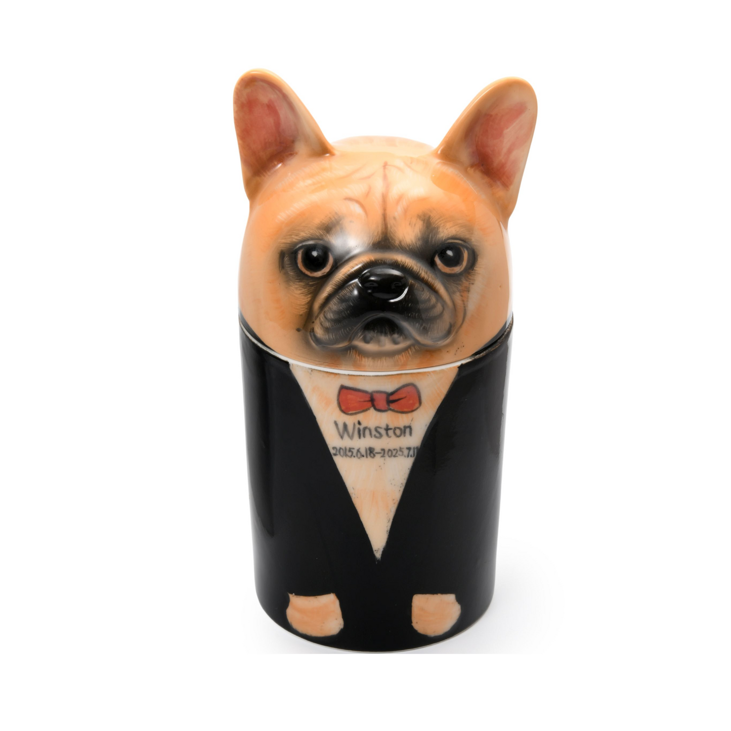 PetsonaMade Creative Ceramic Dog Urn – Handcrafted Memorial Keepsake with Custom Accessories (Deluxe Version)
