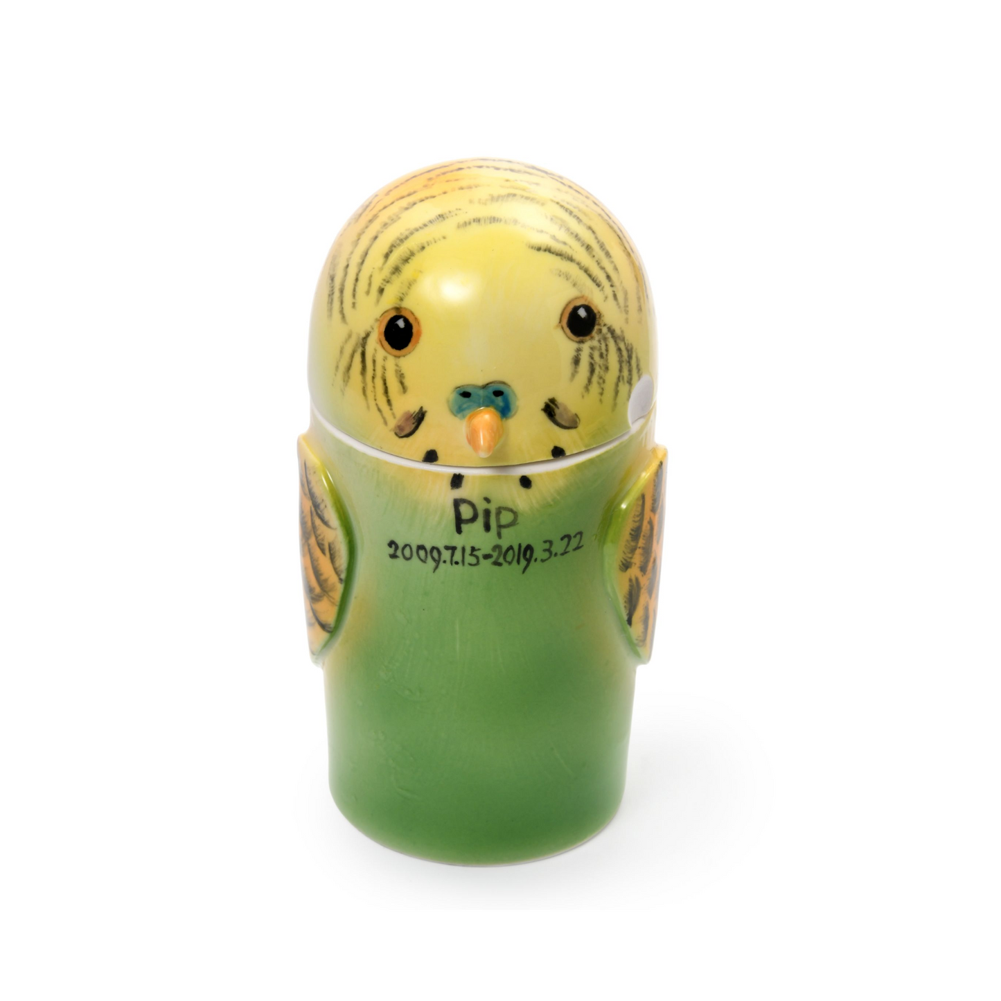 PetsonaMade Creative Ceramic Parrot Urn – Handcrafted Memorial Keepsake