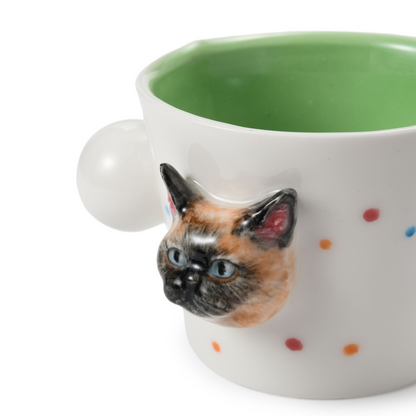 PetsonaMade Personalised 3D Hand-Painted Pet Portrait Coffee Mug (250 ml)