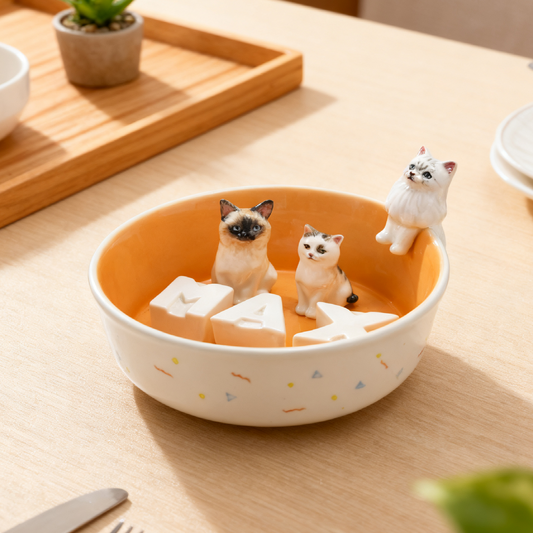 PetsonaMade Personalised Hand-Painted Pet Portrait Food Bowl (27 fl oz)