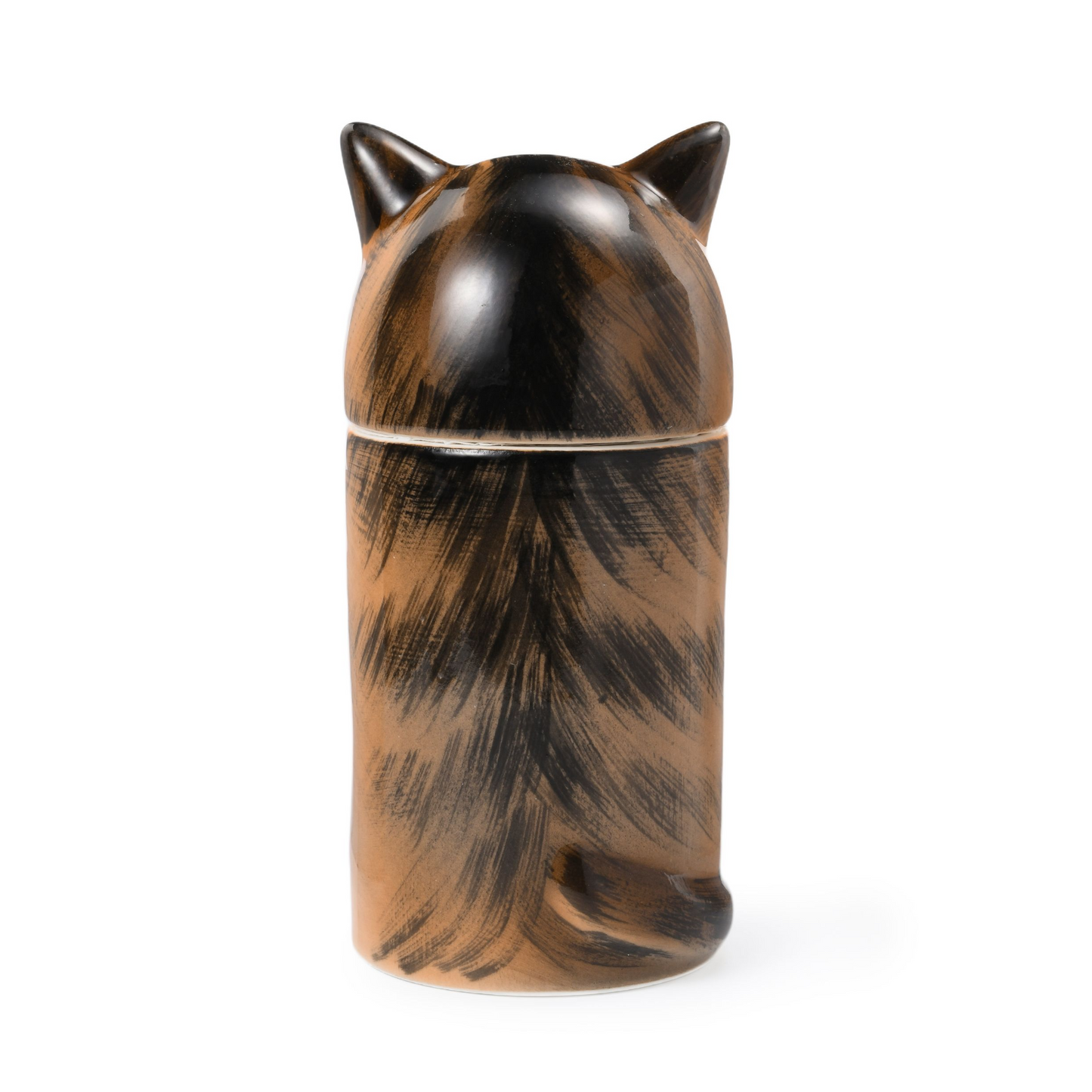 PetsonaMade Creative Ceramic Cat Urn – Handcrafted Memorial Keepsake (Standard Custom）