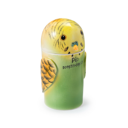 PetsonaMade Creative Ceramic Parrot Urn – Handcrafted Memorial Keepsake