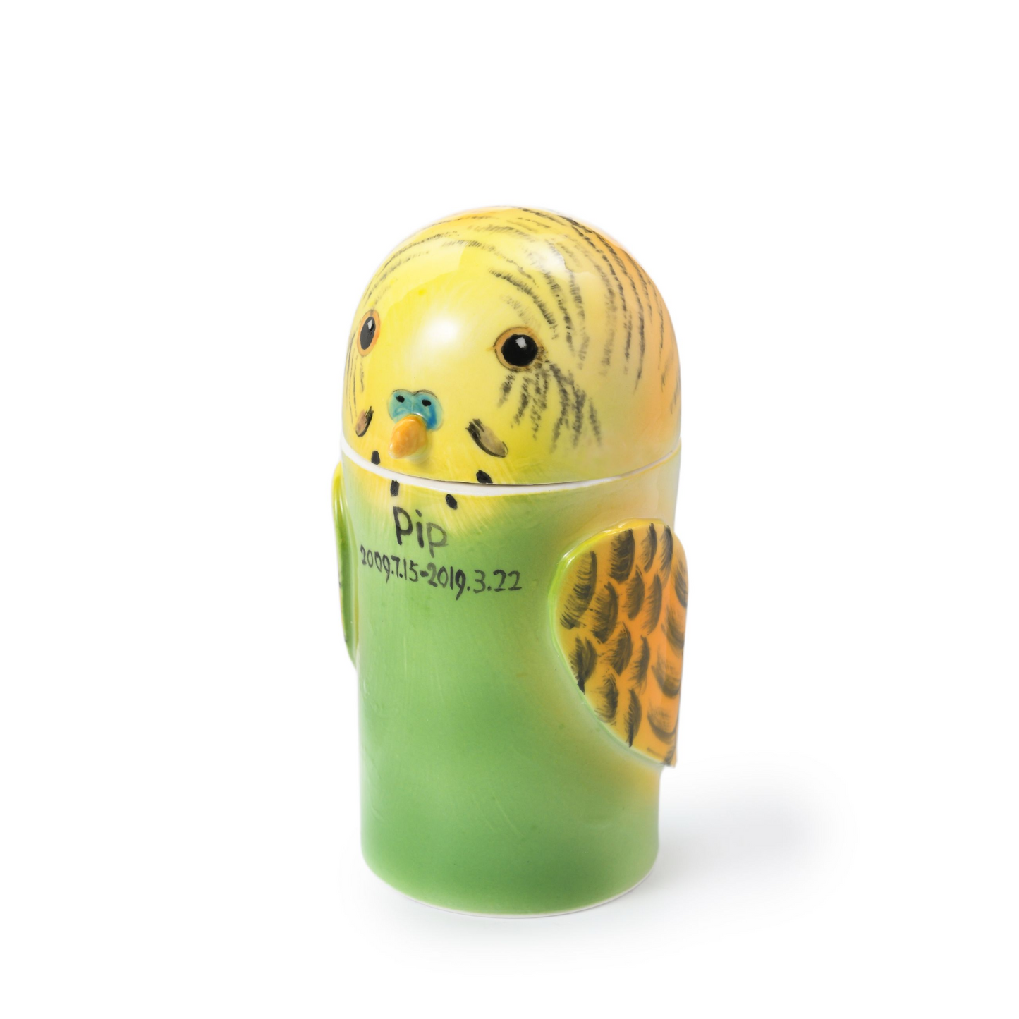 PetsonaMade Creative Ceramic Parrot Urn – Handcrafted Memorial Keepsake