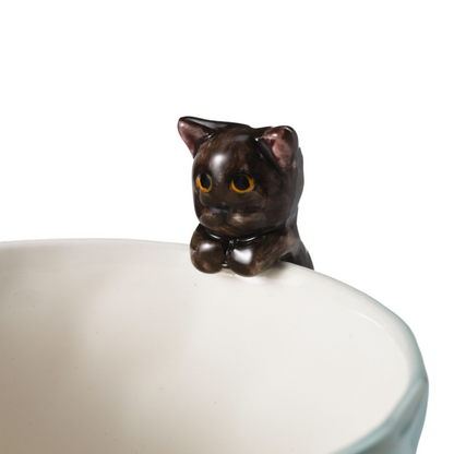 PetsonaMade Personalised Hand-Pinched Pet Portrait Coffee Mug (350 ml, Classic Handle)