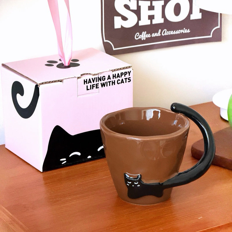 Handmade Ceramic Cat Coffee Cup – Choose Espresso 3.5/6 fl oz