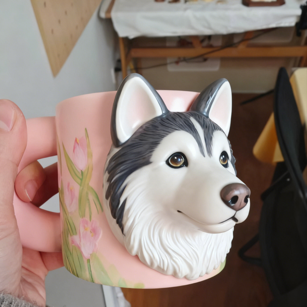 PetsonaMade Custom Magnetic Pet Figurine Mug – Chunky Handle (11.1 fl oz)