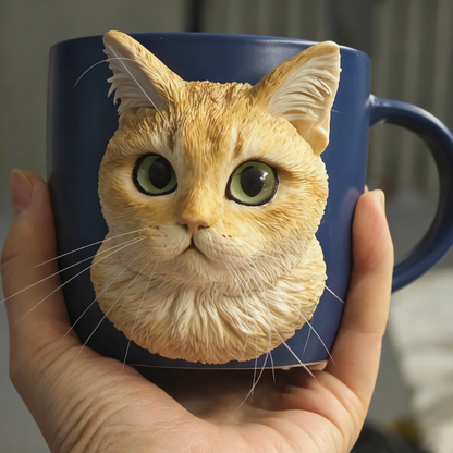 PetsonaMade Custom Magnetic Pet Figurine Mug – Classic Handle (11.1 fl oz)