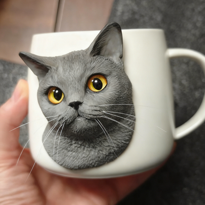 PetsonaMade Custom Magnetic Pet Figurine Mug – Classic Handle (11.1 fl oz)