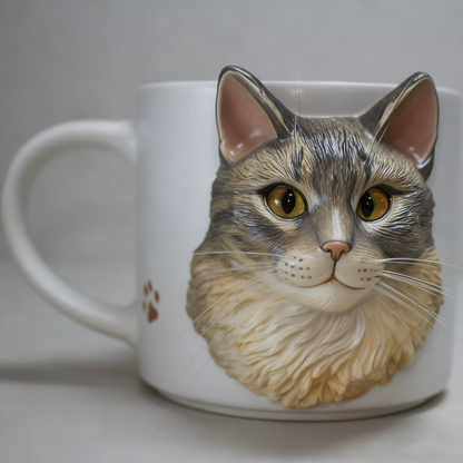 PetsonaMade Custom Magnetic Pet Figurine Mug – Classic Handle (11.1 fl oz)