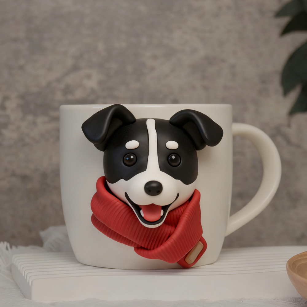 PetsonaMade Custom Magnetic Pet Figurine Mug – Classic Handle (11.1 fl oz)