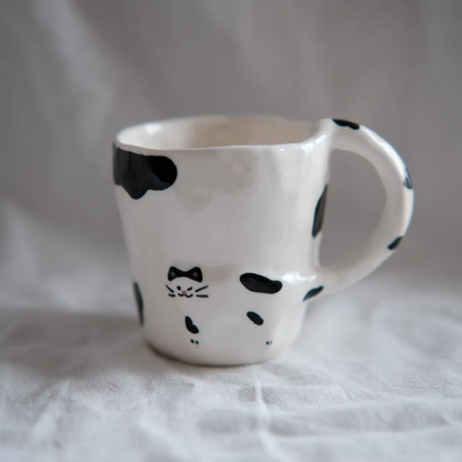 PetsonaMade Ceramic Mug & Teacup Set with Matching Saucer