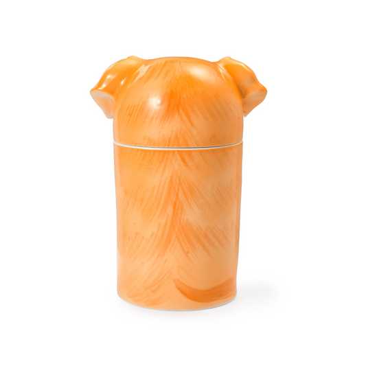 PetsonaMade Creative Ceramic Dog Urn – Handcrafted Memorial Keepsake (Standard Custom)