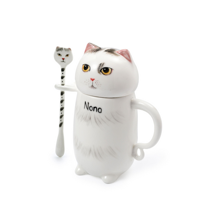 PetsonaMade Personalised Pet Portrait Coffee Cup Set (250 ml)