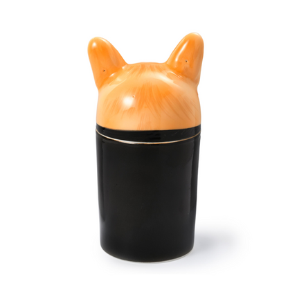 PetsonaMade Creative Ceramic Dog Urn – Handcrafted Memorial Keepsake with Custom Accessories (Deluxe Version)