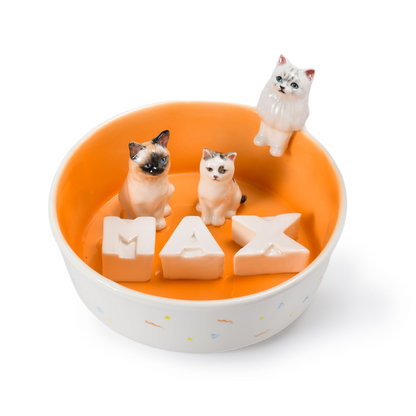 PetsonaMade Personalised Hand-Painted Pet Portrait Food Bowl (800 ml)