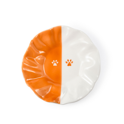 PetsonaMade Personalised 2D Hand-Painted Pet Portrait Coffee Saucer - Orange (1.18 × 5.91 in)