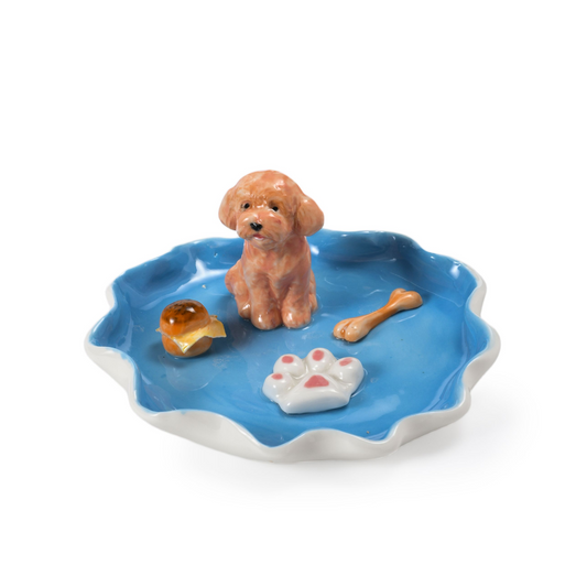 PetsonaMade Personalised Hand-Painted Pet Portrait Food Bowl (15 cm)