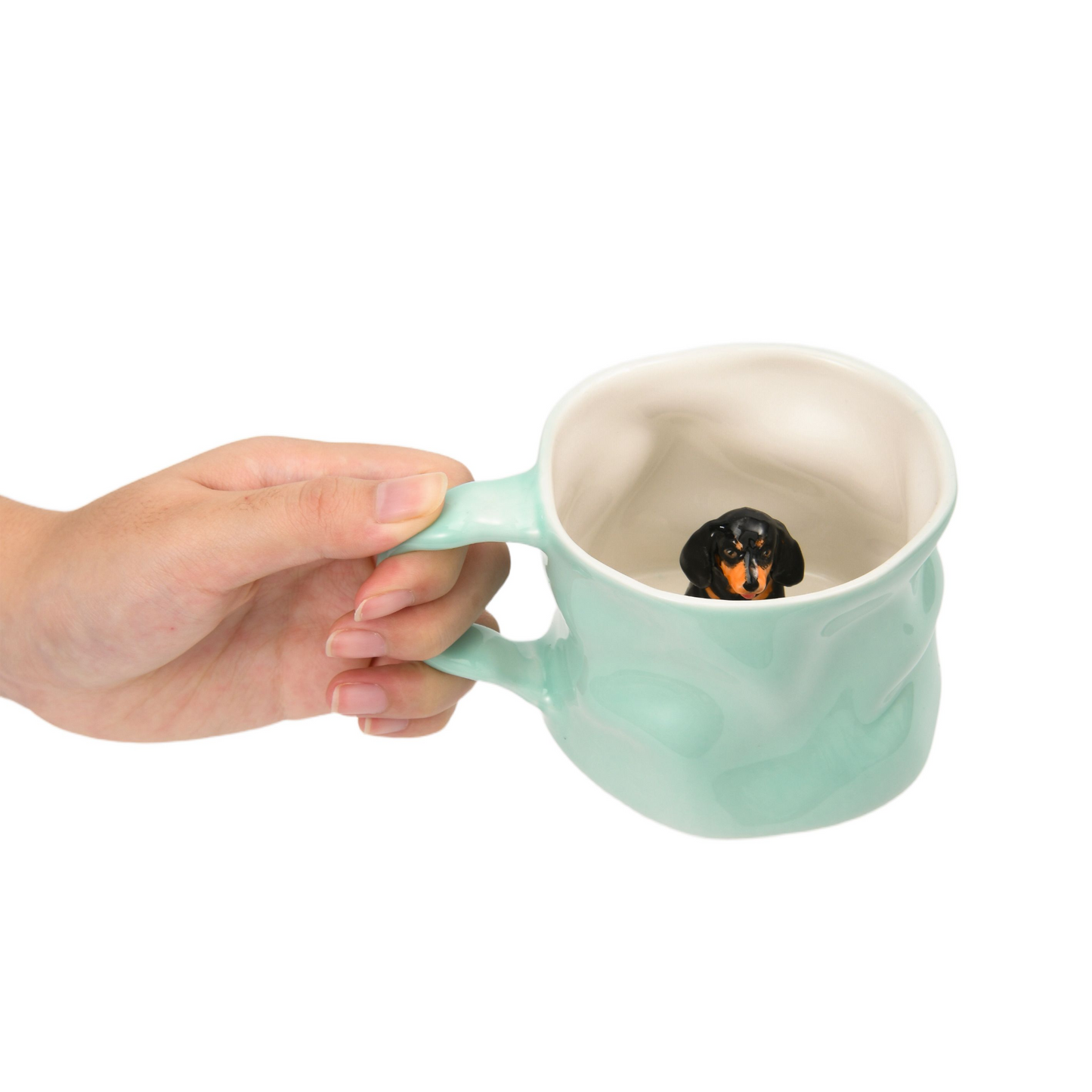 PetsonaMade Personalised Irregular 3D Hand-Painted Pet Portrait Coffee Mug (250 ml)