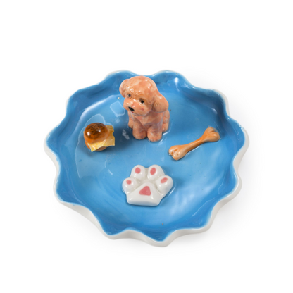 PetsonaMade Personalised Hand-Painted Pet Portrait Food Bowl (15 cm)