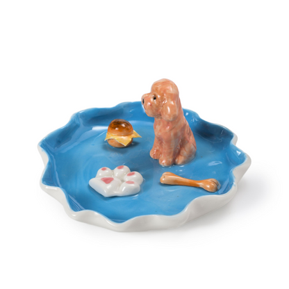 PetsonaMade Personalised Hand-Painted Pet Portrait Food Bowl (15 cm)