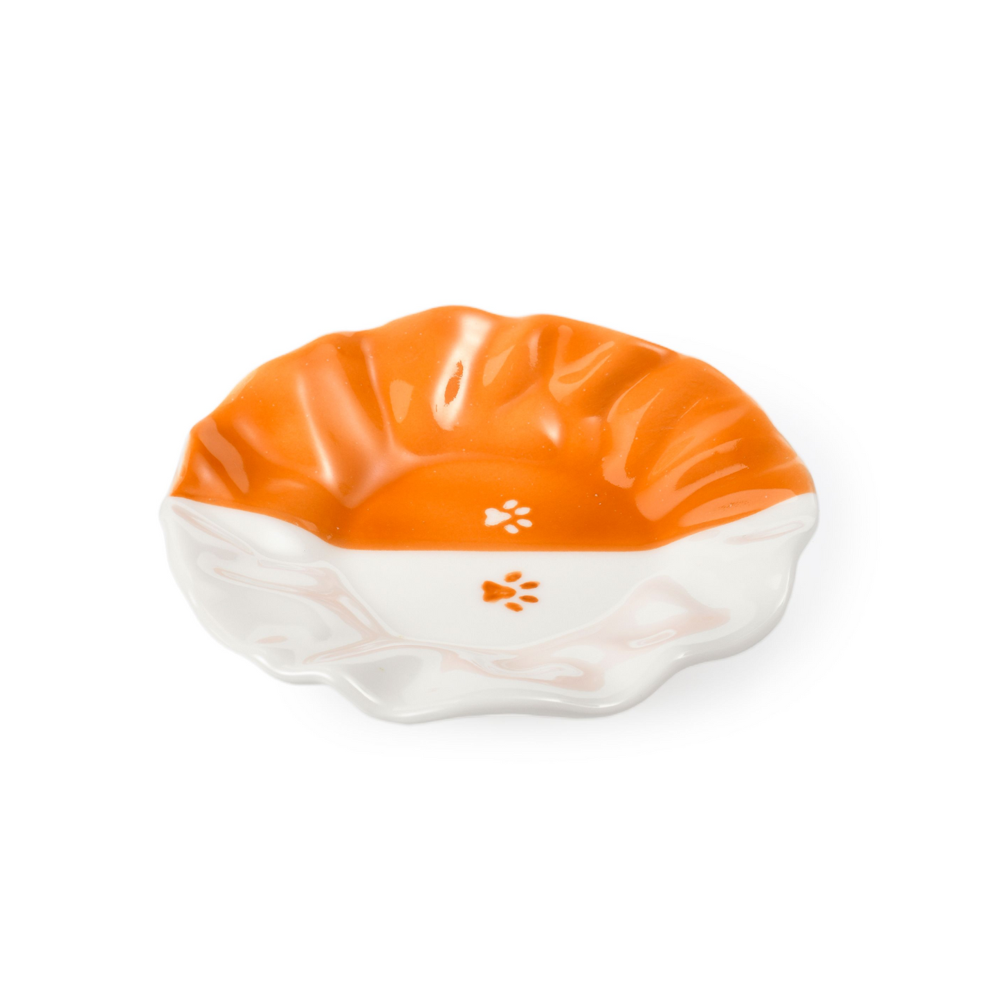 PetsonaMade Personalised 2D Hand-Painted Pet Portrait Coffee Saucer - Orange (1.18 × 5.91 in)