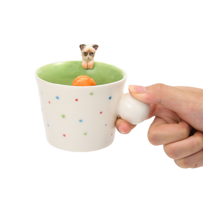 PetsonaMade Personalised 3D Hand-Painted Pet Portrait Coffee Mug (250 ml)