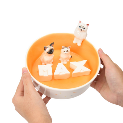 PetsonaMade Personalised Hand-Painted Pet Portrait Food Bowl (800 ml)