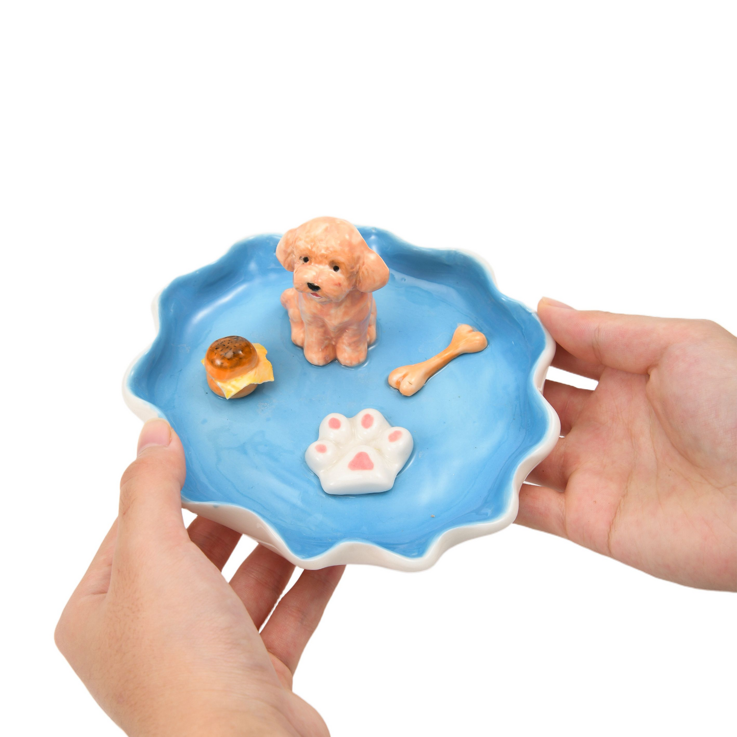 PetsonaMade Personalised Hand-Painted Pet Portrait Food Bowl (15 cm)