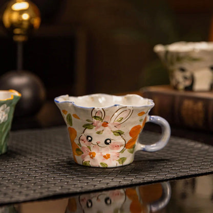 Hand-Painted Animal Ceramic Mug Collection – 6.8 fl oz