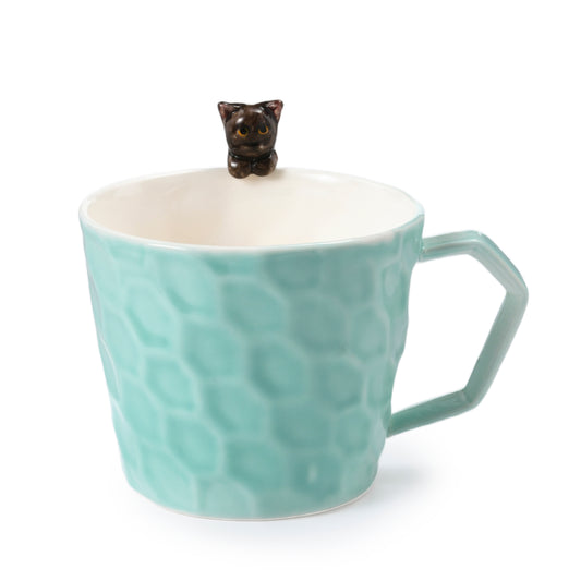 PetsonaMade Personalised Hand-Pinched Style Pet Portrait Coffee Mug (350 ml)