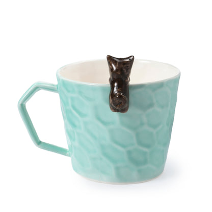 PetsonaMade Personalised Hand-Pinched Style Pet Portrait Coffee Mug (350 ml)